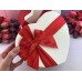 Коробка в форме сердца "Red and white" белая 3 шт.
