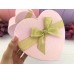 Коробка в форме сердца "Texture" розовая 3 шт.