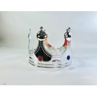 Корона пластиковая серебряная детская