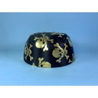 Котелок-бандана детская с золотыми черепами