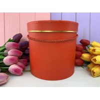 Круглая коробка "Золотой кант" красная 3 шт.