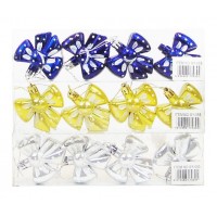 Новогодние игрушки Бантики "Нарядный бант", 70 мм