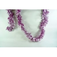 Новогодний дождик розовый