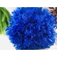 Парик большой кудрявый синий