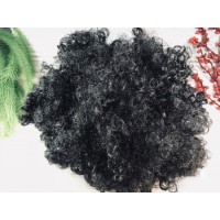 Парик средний кудрявый чёрный