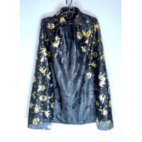 Плащ с ведьмами золотой