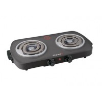 Плита электрична 2 к. 2х1000 Вт (широкий тен) VILGRAND VHP142D серый