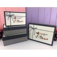 Подарочная коробка "Happy BDay" синяя 4 шт.