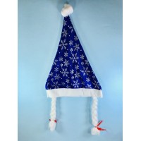 Шапка снегурочки с косами