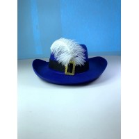 Шляпа мушкетера синяя