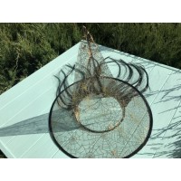 Шляпа ведьмочка с волосами, прозрачна