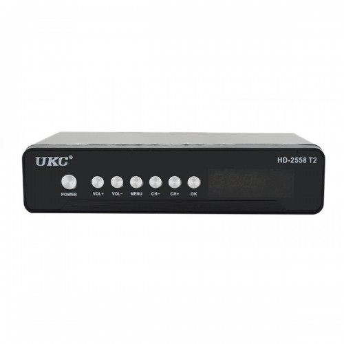 Тюнер цифровой UKC DVB-T2 2558 Metal с поддержкой wi-fi адаптера