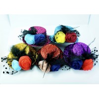 Заколка «шляпка блеск большая»