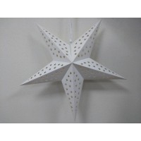 Бумажная белая звезда для декора 60 см