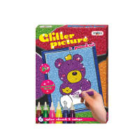 Картинка з гліттера  "Ведмежа", (рос.), в кор-ці 27см-20см-2,5см