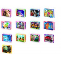 Пазлы 200-13 (12 шт) MIX Лео, в кор-ке, 32-22-4см