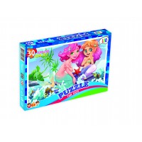 Пазли 22812,  30 ел. (12 шт.) Лео, "Русалоньки", в кор-ці 28-19,5-3,8см
