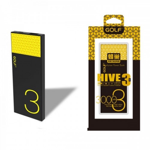 Аккумулятор внешний power bank golf hive3 3000 mah