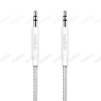 Аудио кабель AUX 3.5 mm Melkin M122 плетеный кабель Серебристый