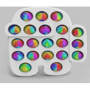 Антистрес Pop It  Among Us White with Colour