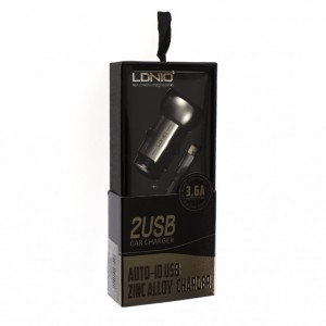 Зарядное устройство автомобильное LDNIO C401 Lightning