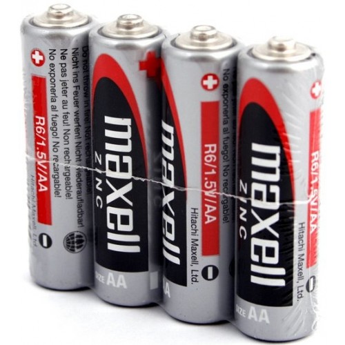 Батарейка MAXELL (Hitachi) Pack*4 Mn/Zn R6/AA (цена за упаковку 4шт)