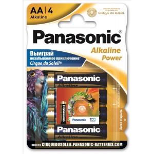 Батарейка Panasonic ALKALINE POWER AA BLI 4 Sticker Cirque du Soleil Батарейка Panasonic ALKALINE POWER AA BLI 4 Sticker Cirque du Soleil