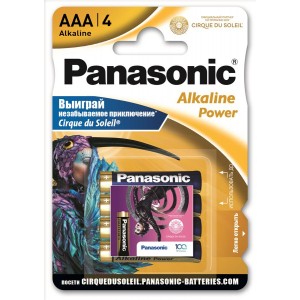 Батарейка Panasonic ALKALINE POWER AAA BLI 4 Sticker Cirque du Soleil Батарейка Panasonic ALKALINE POWER AAA BLI 4 Sticker Cirque du Soleil