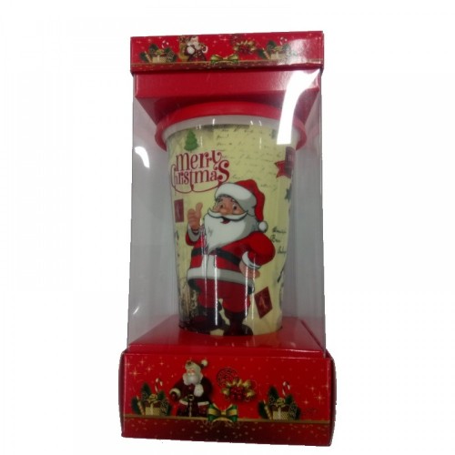 Чашка с ложечкой в подарочной упаковке Merry Christmas (BHA-539)