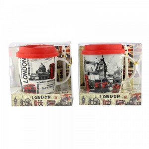 Чашка с силиконовой крышкой и ложкой London (BHA-429) Чашка с силиконовой крышкой и ложкой London (BHA-429)