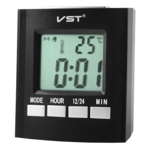 Часы электронные говорящие VST-7027С, температура