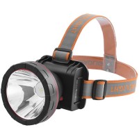 Фонарь налобный Luxury 1850, 5W, ЗУ 220V, встроенный аккумулятор, Box