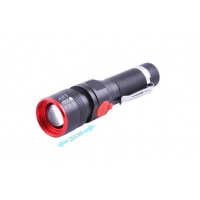 Фонарь Police BL-749-T6, ЗУ micro USB, 1x18650, zoom, зажим, Box