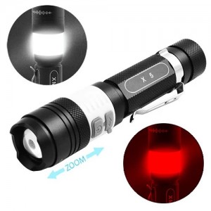 Фонарь Police X5-T6, ЗУ micro USB, 1x18650, светильник, зажим, zoom, Box Фонарь Police X5-T6, ЗУ micro USB, 1x18650, светильник, зажим, zoom, Box