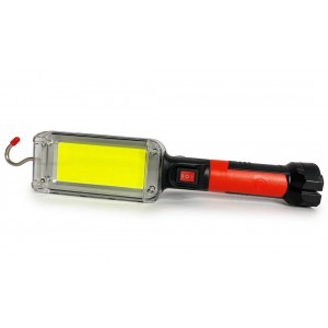 Магнитный фонарь для СТО ZJ-8859-COB, ЗУ micro USB, 2x18650, магнит, крюк