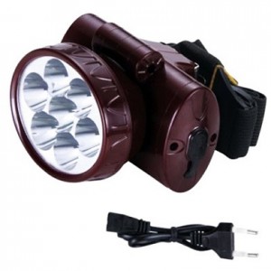 Фонарь налобный Luxury 1858, 7LED, 220V, встроенный аккумулятор Фонарь налобный Luxury 1858, 7LED, 220V, встроенный аккумулятор