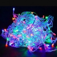 Гирлянда Нить 400 LED, RGB, прозрачный провод