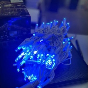Гирлянда Нить LED 100 синий, прозрачный провод RD-7052