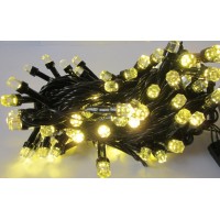 Гирлянда Нить LED 300 теплый белый, черный провод, кристалл