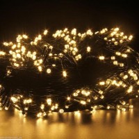 Гирлянда Нить STRING LED 500, теплый белый, черный провод