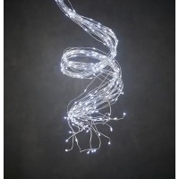 Гирлянда Нить Роса/Конский хвост на медной проволоке Led 100, холодный белый, 10 х 1.5M