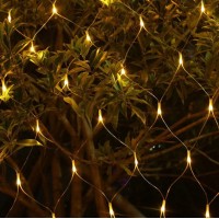 Гирлянда сетка Led 180, теплый белый, прозрачный провод 2M на 2M