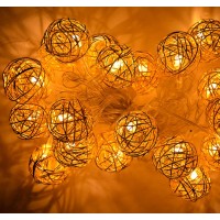 Гирлянда Шарик проволока Золото LED 20