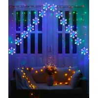 Гирлянда Штора-арка Снежинка, LED 152, RGB, 3m