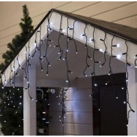 Гирлянда Уличная Бахрома LED 350, холодный белый, чёрный провод
