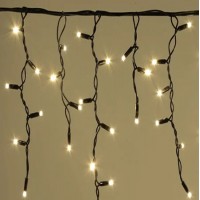 Гирлянда Уличная Бахрома LED 350, теплый белый, чёрный провод, Flash