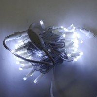 Гирлянда Уличная Нить LED 100 белая, белый провод