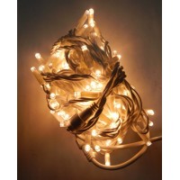 Гирлянда Уличная Нить LED 160 тёплый белый, белый провод