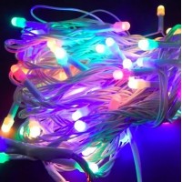 Гирлянда Уличная Нить LED 200, RGB, белый провод (20 м)