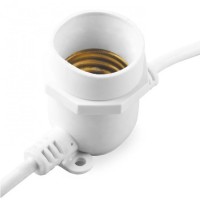 Гирлянда уличная Патроны под ретро лампы 35 шт, белый провод